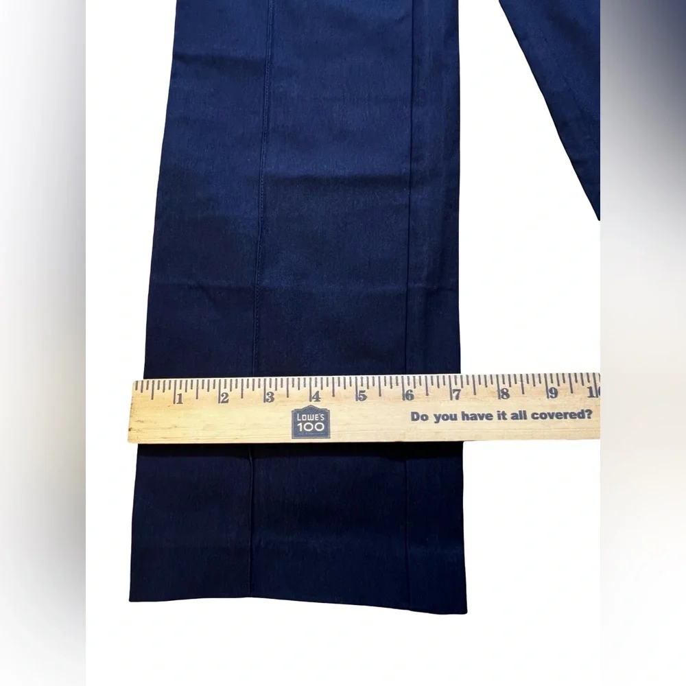 Hilary Radley Navy Slim Leg Pants Mid Rise‎ Tummy Control Size medium 29” Inseam